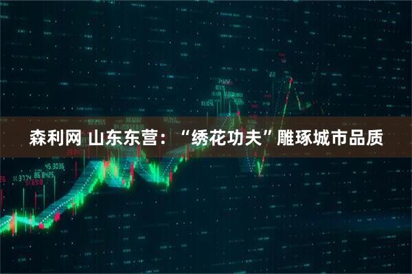 森利网 山东东营：“绣花功夫”雕琢城市品质